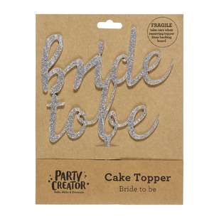 Party Creator Bride Cake Topper Silver