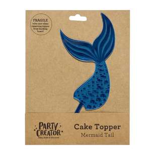 Party Creator Mermaid Tail Cake Topper Blue