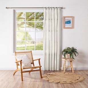 Mode Home Coastal Tie Top Sheer Curtains White 101 x 213 cm
