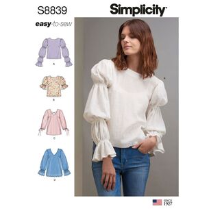 Simplicity Sewing Pattern S8839 Misses' Pullover Tunics and Tops