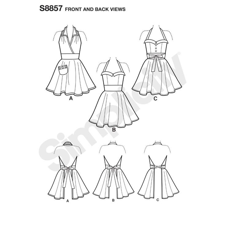 Simplicity Sewing Pattern S8857 Misses' Aprons Small - Large