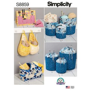 Simplicity Sewing Pattern S8859 Organizers White One Size