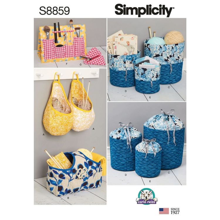 Simplicity Sewing Pattern S8859 Organizers