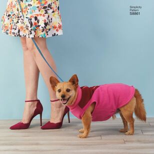 Simplicity Sewing Pattern S8861 Dog Coats White S - L