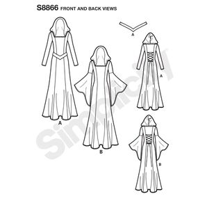 Simplicity Sewing Pattern S8866 Misses' Knit Costumes White
