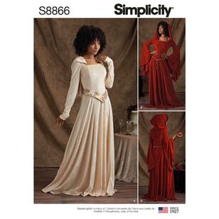 Simplicity Sewing Pattern S8866 Misses' Knit Costumes White