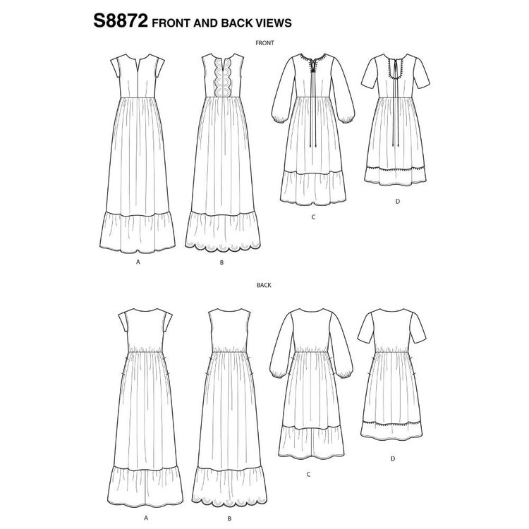 Simplicity Sewing Pattern S8872 Misses' Pullover Dress