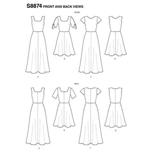 Simplicity Sewing Pattern S8874 Misses'/Women's Easy-to-Sew Knit Dress