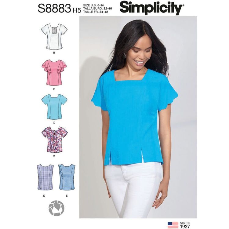 Simplicity Sewing Pattern S8883 Misses' Tops