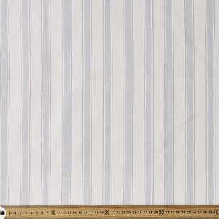 Ticking Stripe Thermal Curtain Fabric Blue 120 cm