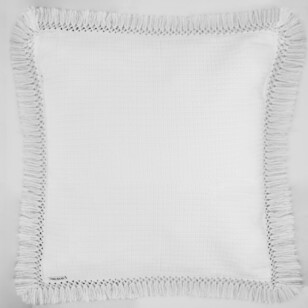 Dri Glo Bangalow Cushion White 45 x 45 cm