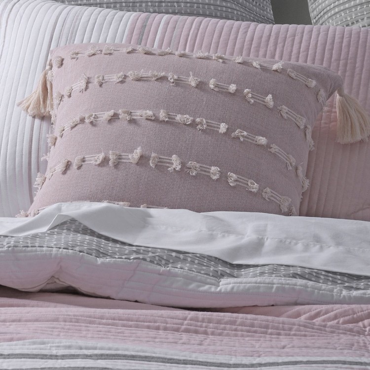 Dri Glo Avoca Pink Cushion Pink 45 x 45 cm