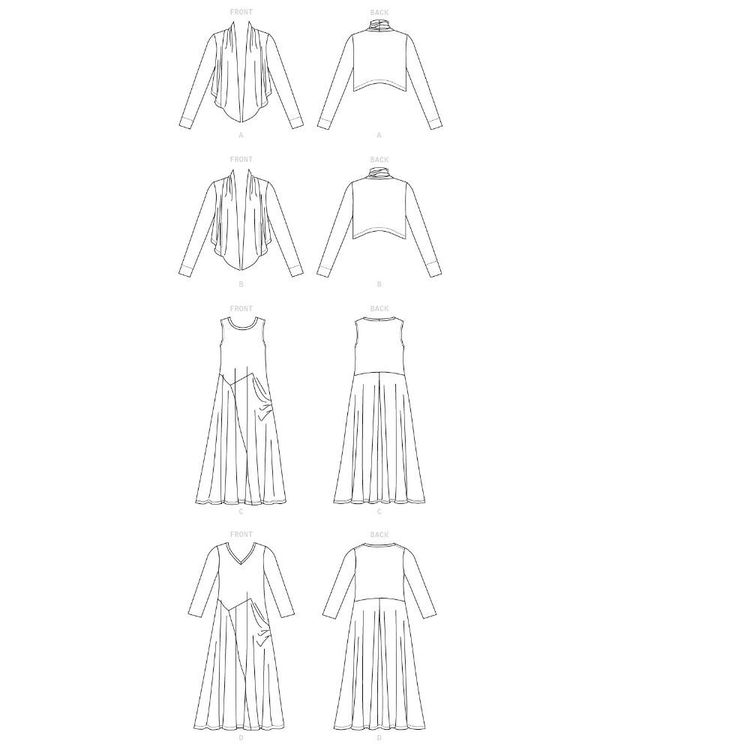 Vogue Pattern V9358 Marcy Tilton Misses' Shrug and Dress X Small - Medium