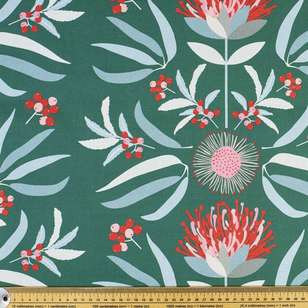 Jocelyn Proust Waratah Luxe Curtain Fabric Emerald 150 cm
