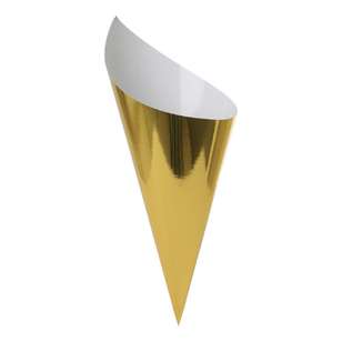 Five Star Paper Snack Cone 10 Pack Gold