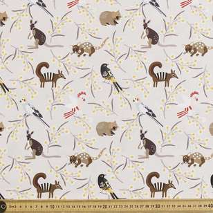 Jocelyn Proust Digital All Animals Cotton Fabric Sand 112 cm