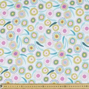 Jocelyn Proust Digital Gum Blossom Cotton Fabric Blue 112 cm