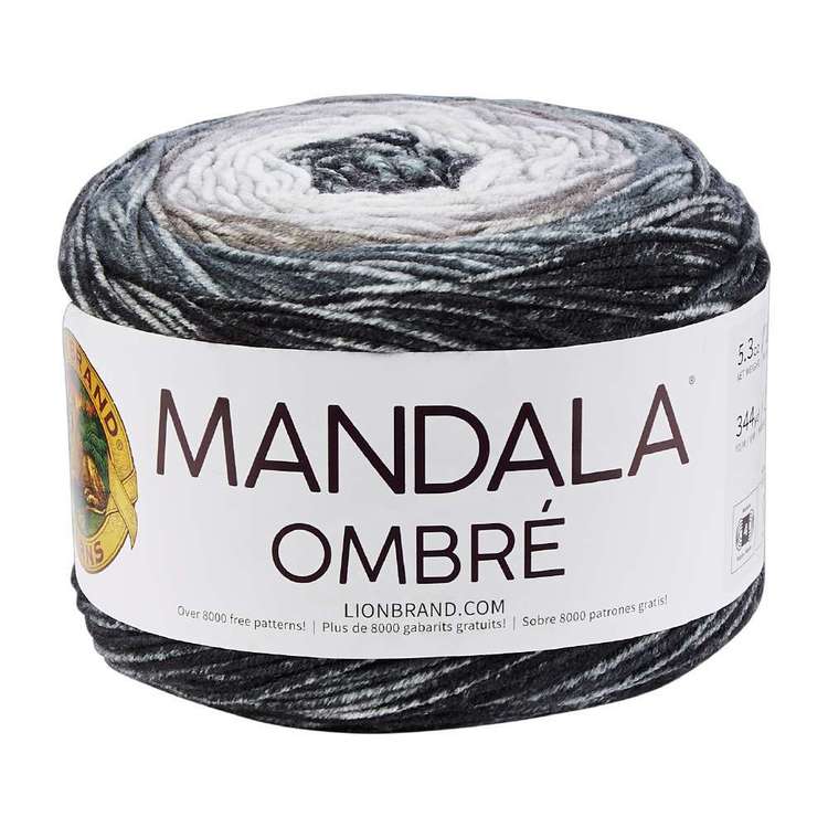 Lionbrand Mandala Ombre Acrylic Yarn 201 Cool 150 g
