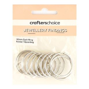 Crafters Choice Split Ring 10 Pack Silver
