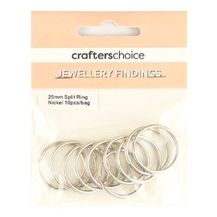Crafters Choice Split Ring 10 Pack Silver 30 mm