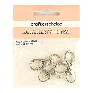 Crafters Choice Lobster Clasp Swivel 3 Pack Silver 35 mm