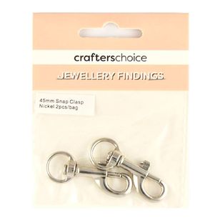 Crafters Choice Snap Clasp Swivel 2 Pack Silver 45 mm