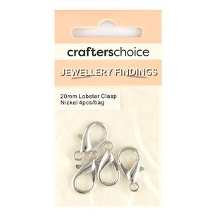 Crafters Choice Lobster Clasp 4 Pack Silver