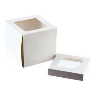 Mondo Singular Cupcake Box White Single