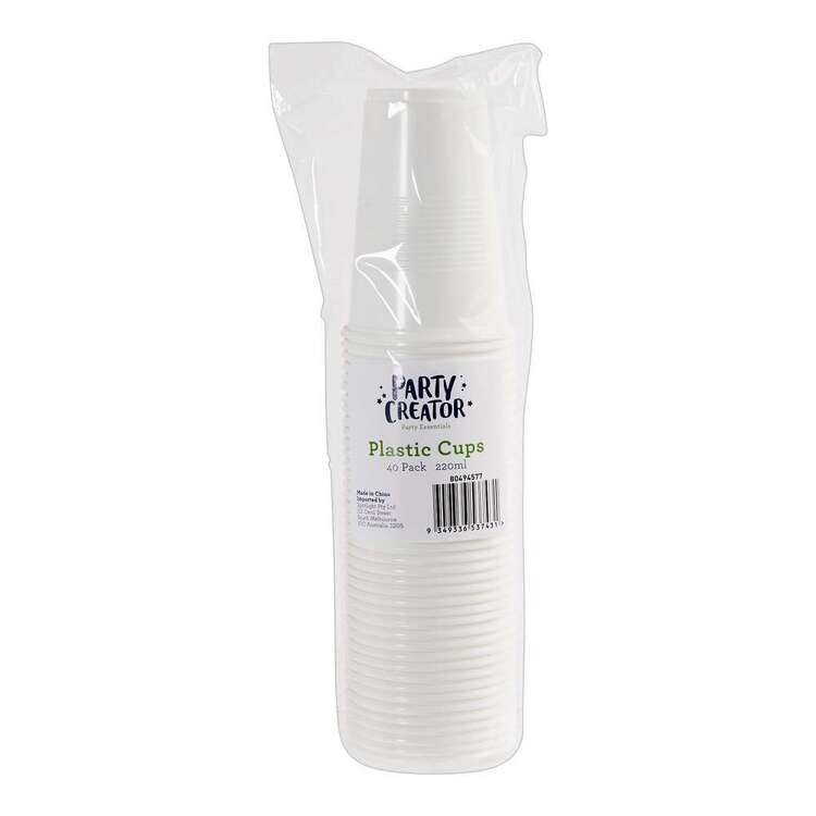 Party Creator Plastic Cups 40 Pack