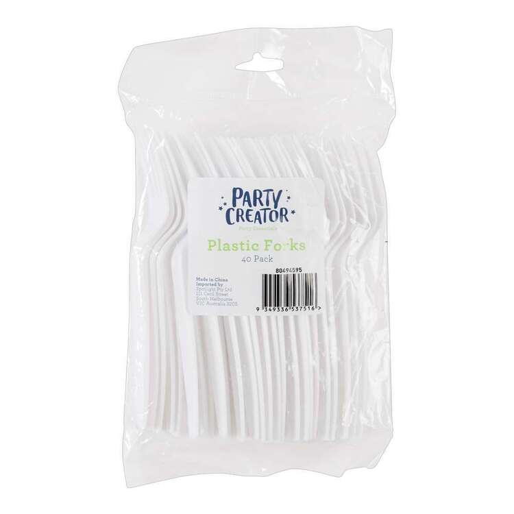 Party Creator Plastic Forks 40 Pack
