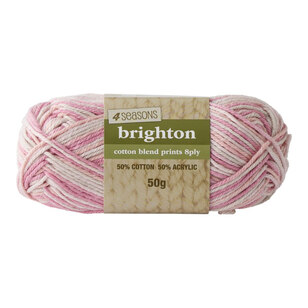 4 Seasons Brighton Cotton Blend 8 Ply Printed Yarn Pink Mix 50 g