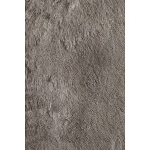 Lapin Plush 90 x 150 cm Polyester Rug Charcoal 90 x 150 cm