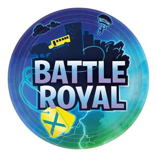 Amscan Battle Royal 9 inch Round Plates 8 Pack Multicoloured