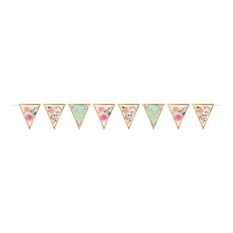 Amscan Mint To Be Pennant Banner Multicoloured