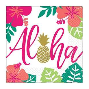 Amscan You Had Me At Aloha Lunch Napkin 16 Pack Multicoloured