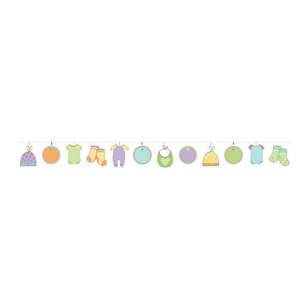 Amscan Baby Shower Autograph Garland Multicoloured