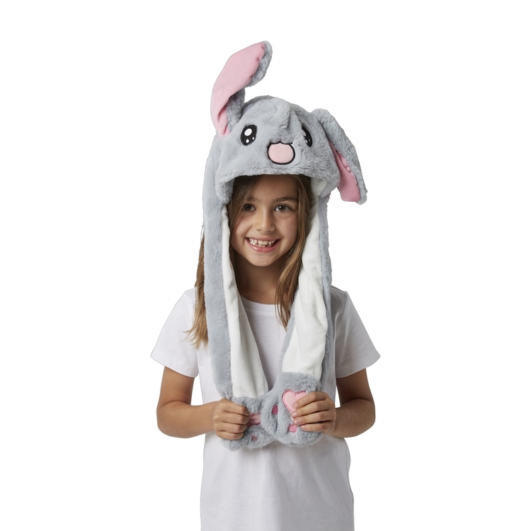 Party Creator Grey Bunny Moving Ears Hat
