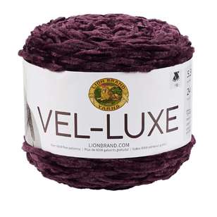 Lionbrand Vel-Luxe Polyester Yarn 147 Eggplant 150 g
