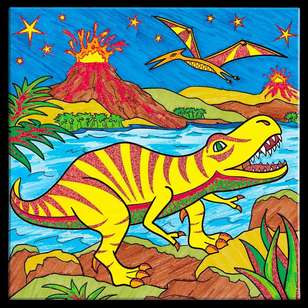 Faber Castell T-Rex Colour By Number Foil Fun T-Rex