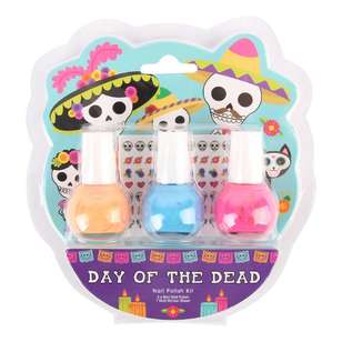 BYS Halloween Day Of The Dead Nail Kit Multicoloured