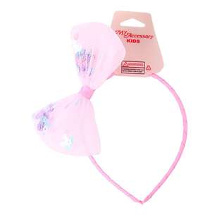 My Accessory Kids Tulle Bow Alice Band Pink