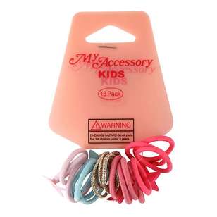 My Accessory Kids Star Hair Rings 18 Pack Multicoloured