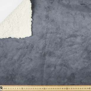Sherpa Pleather 148 cm Fabric Charcoal 148 cm