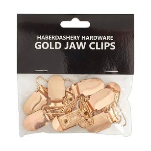 Jaw Clips 10 Pack Gold