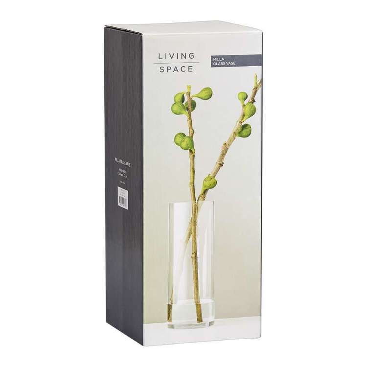 Living Space Mila Vase Clear 12 x 30 cm