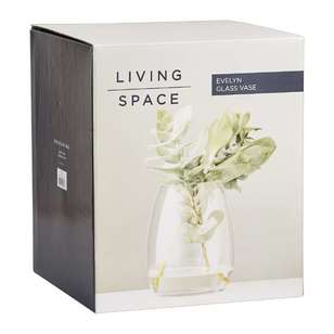 Living Space Evelyn Vase Clear 22 x 26 cm