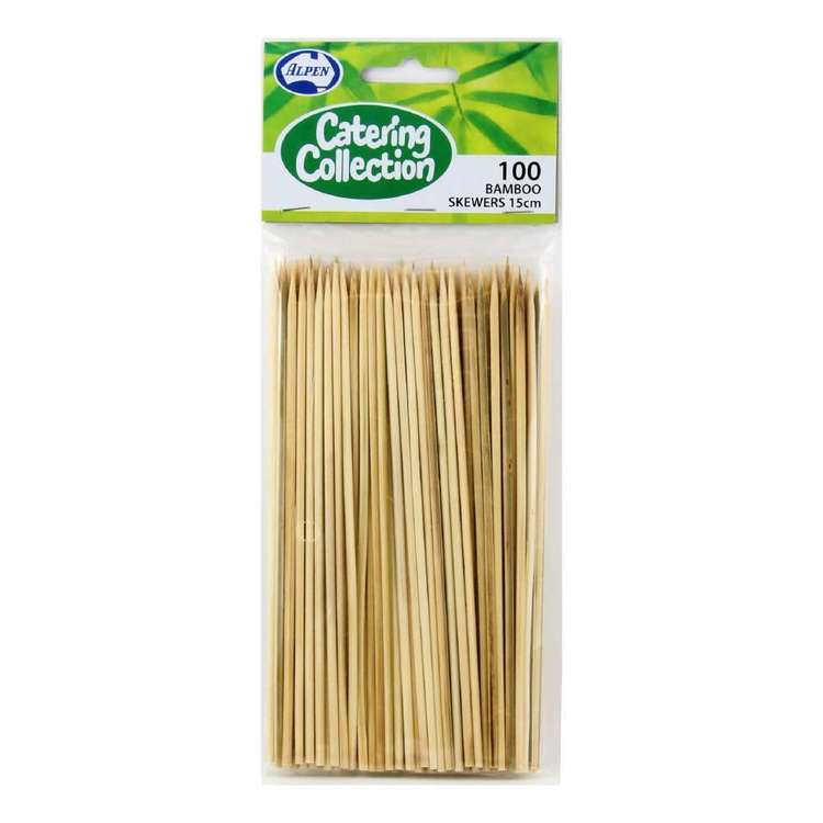 Alpen Bamboo Skewers 100 Pack Natural