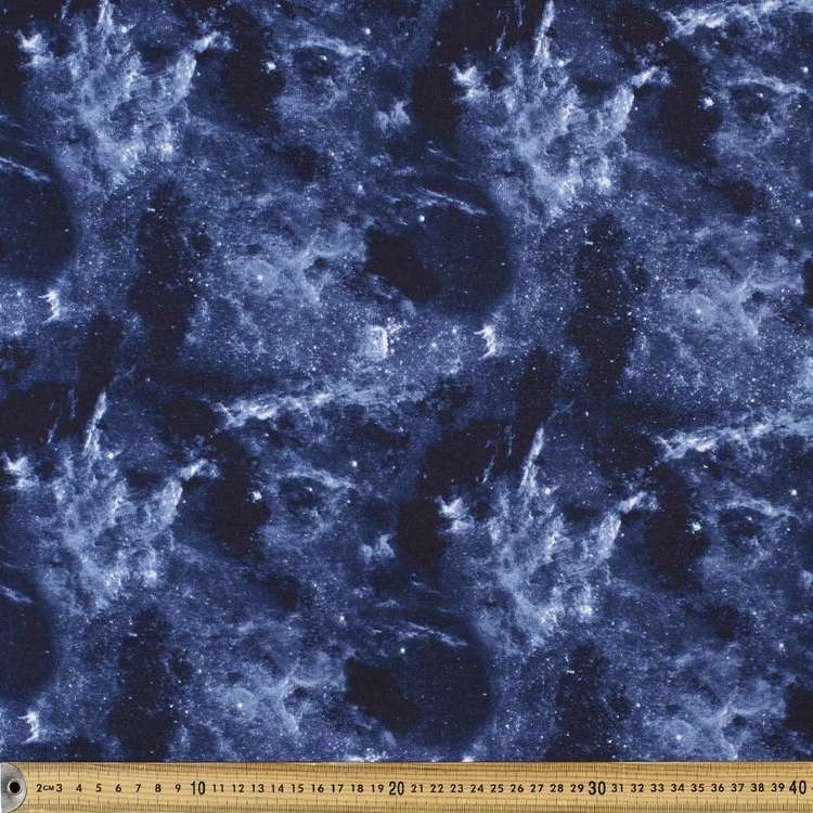 Night Sky Printed Rayon Knit Fabric