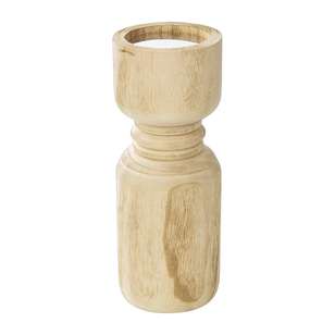 Ombre Home Country Living Wooden Candle Holder Natural 11 x 18.5 cm