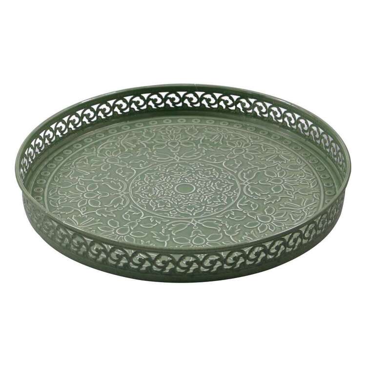 Ombre Home Country Living Etched Tray Green 31 cm